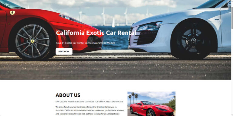 California Exotic Car Rental La Jolla CA 768x384