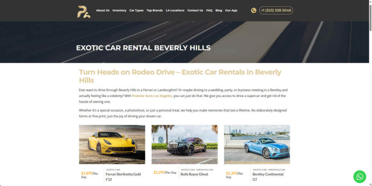 Premier Auto Rental Beverly Hills CA 768x384