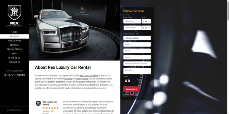 Rex Luxury Car Rental Los Angeles CA 768x384
