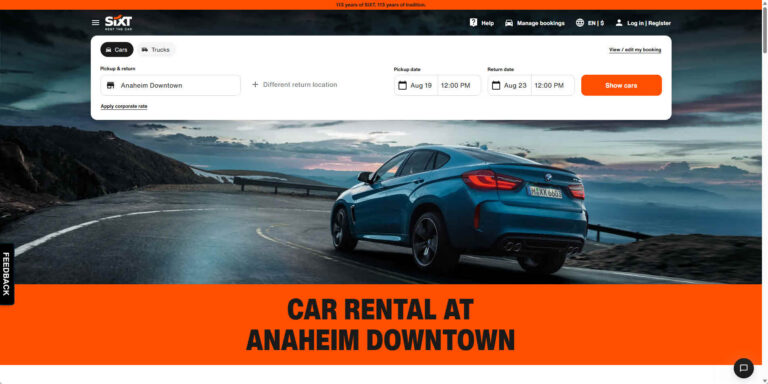 SIXT Rent a Car Anaheim Downtown CA 768x384