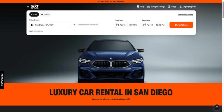 SIXT Rent a Car San Diego CA 768x384