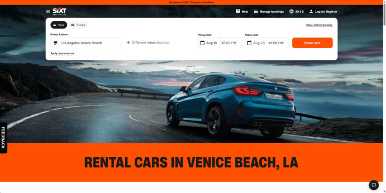 SIXT Rent a Car Los Angeles CA 768x384