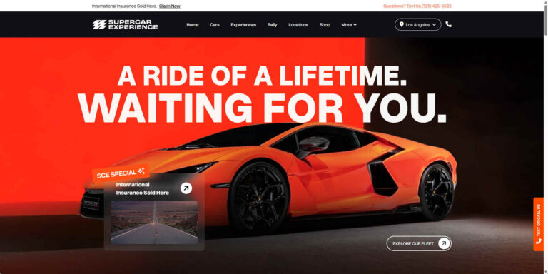 Supercar Experience Exotic Car Rentals Los Angeles CA 768x384